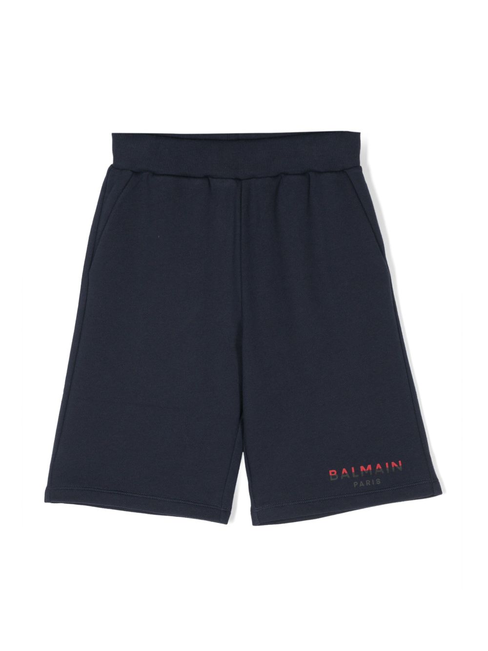 Balmain Kids logo印花运动短裤 - 蓝色