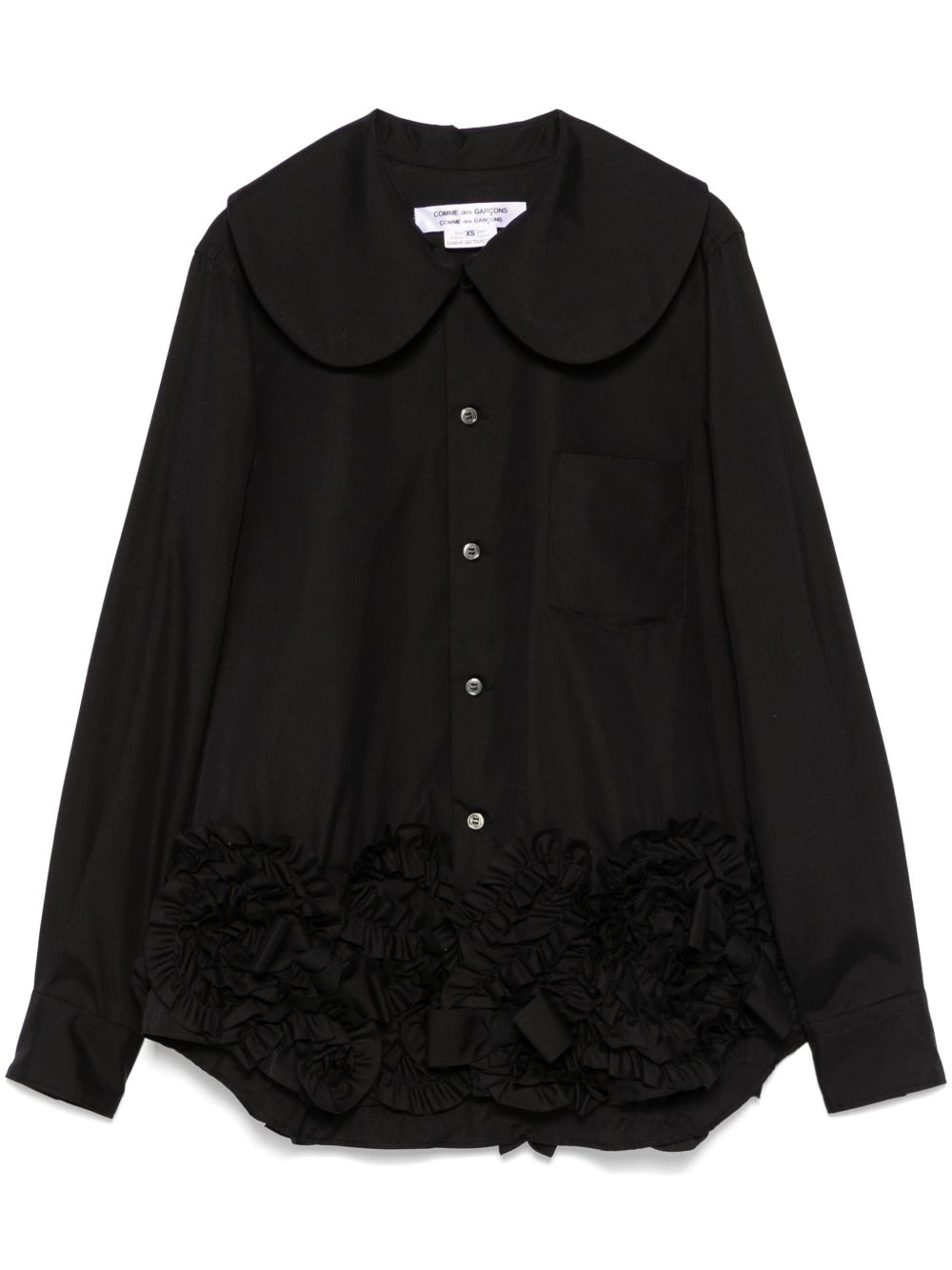 Comme Des Garçons Comme Des Garçons 荷叶边细节衬衫 - 黑色