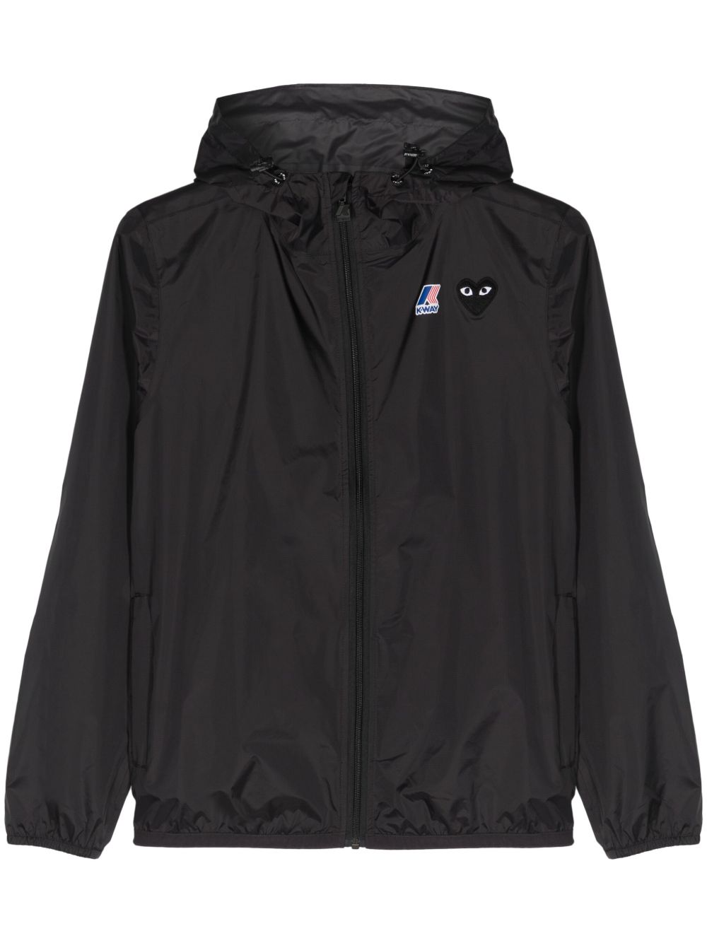 Comme Des Garçons Play x K-Way 拉链连帽夹克 - 黑色