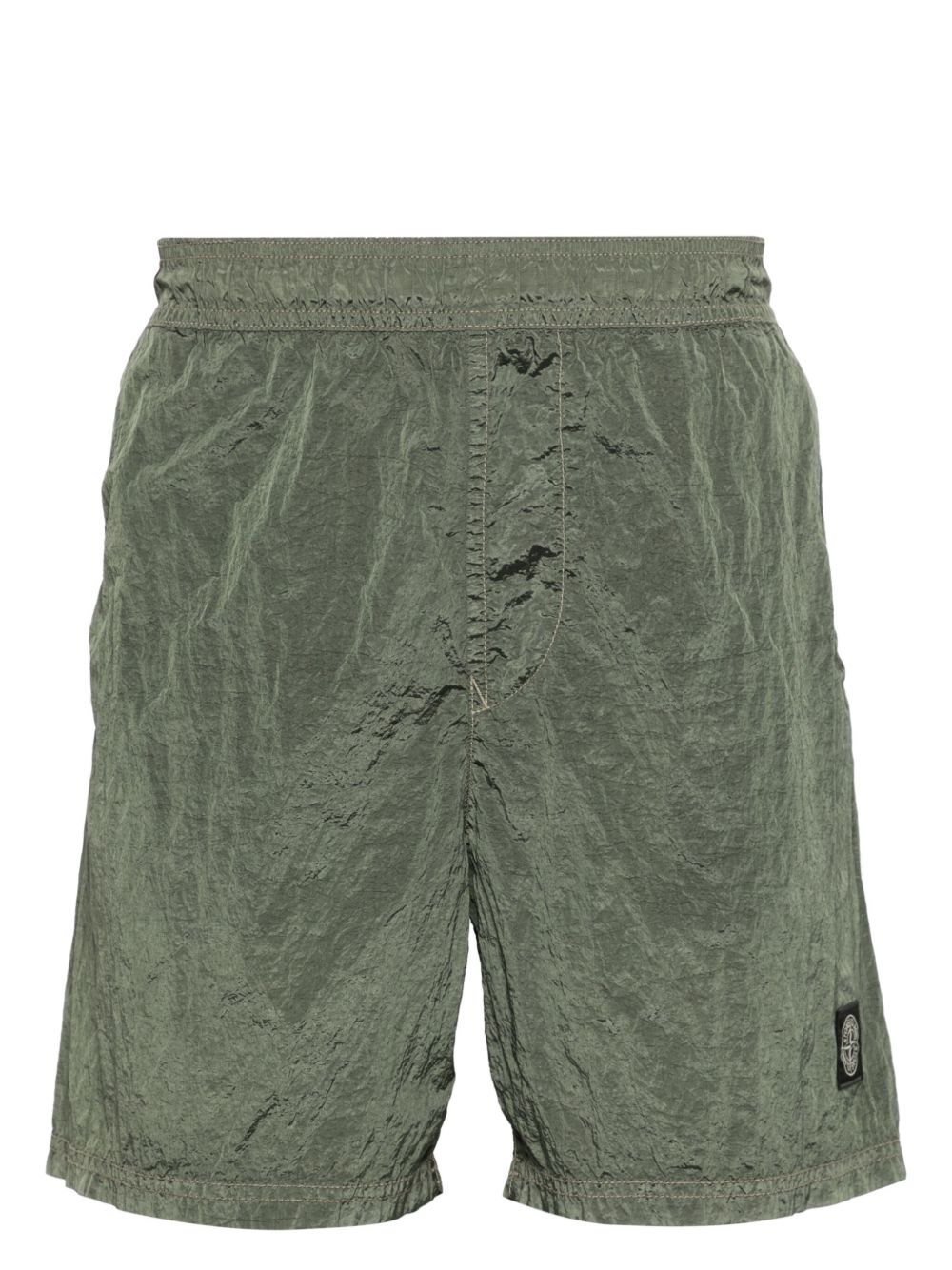 Stone Island 皱褶泳裤 - 绿色