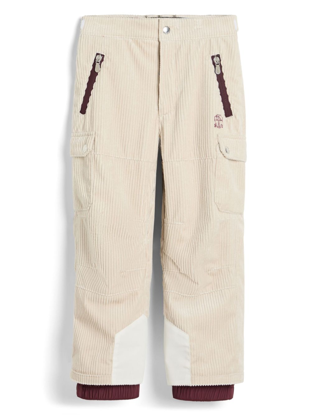 Brunello Cucinelli Kids 灯芯绒长裤 - 中性色