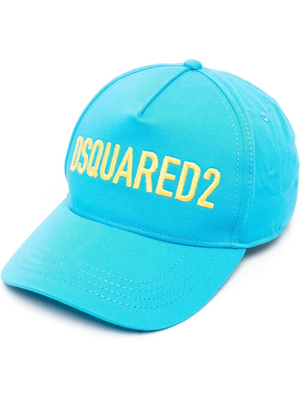 DSQUARED2 logo刺绣棒球帽 - 蓝色