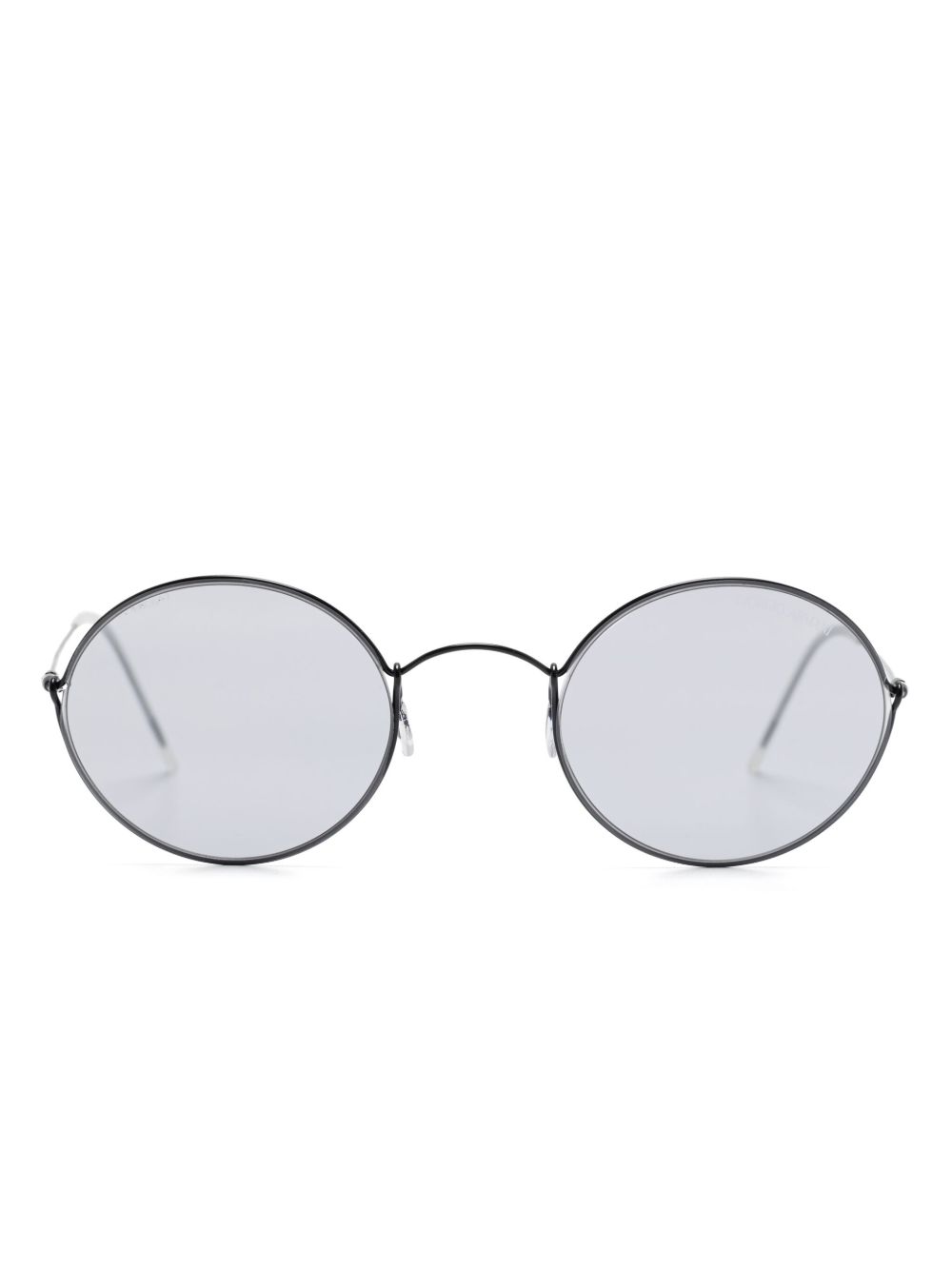 Giorgio Armani 圆框太阳眼镜 - 黑色