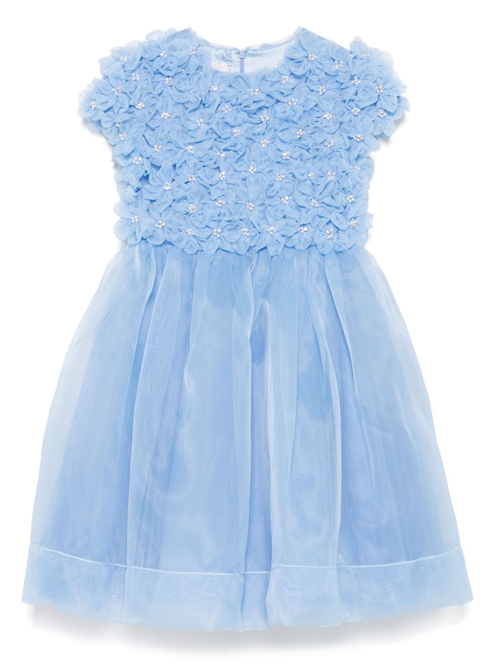 MARCHESA KIDS COUTURE 花卉贴花连衣裙 - 蓝色