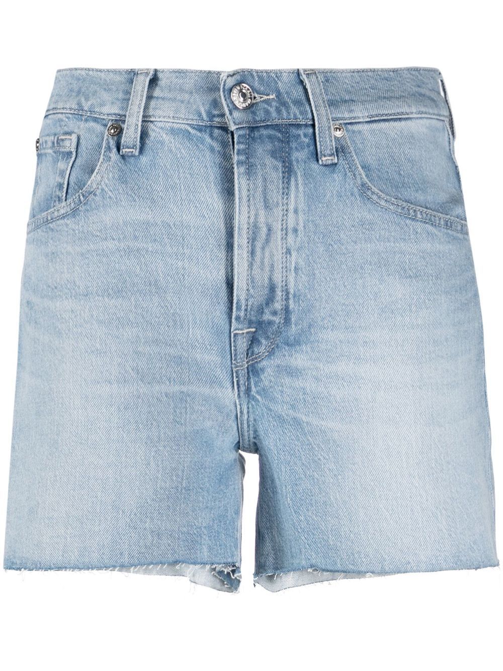 7 For All Mankind 毛边短裤 - 蓝色
