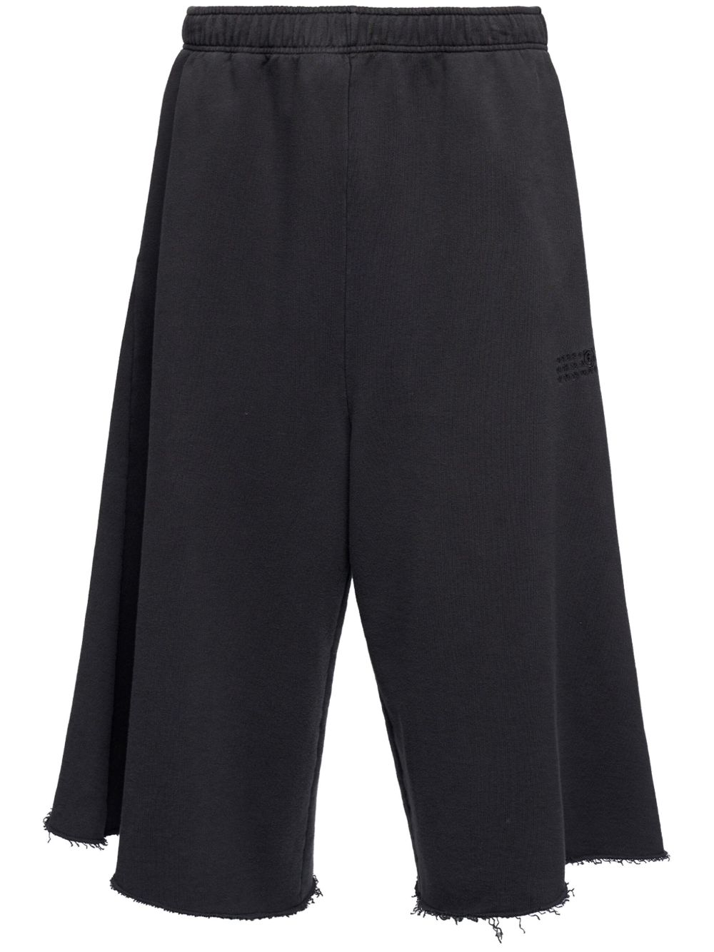 MM6 Maison Margiela Unbrushed 平纹针织运动短裤 - 黑色