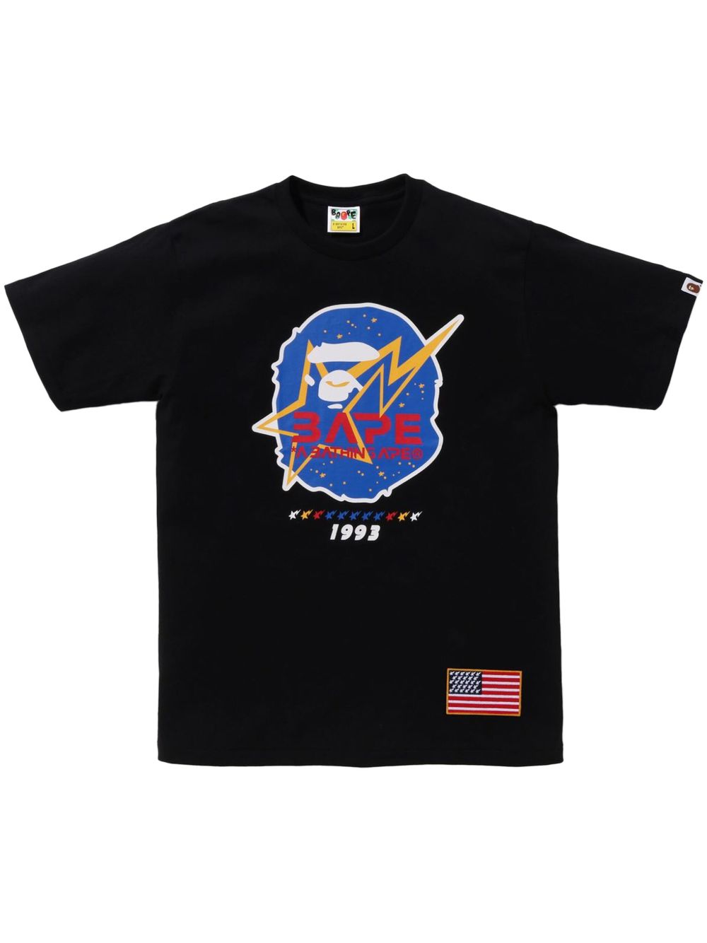 A BATHING APE® logo印花T恤 - 黑色
