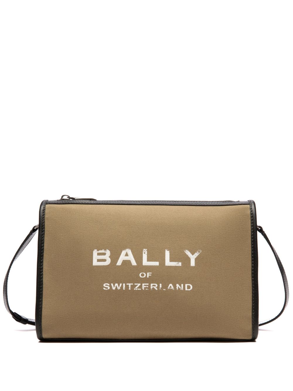 Bally logo印花帆布邮差包 - 中性色
