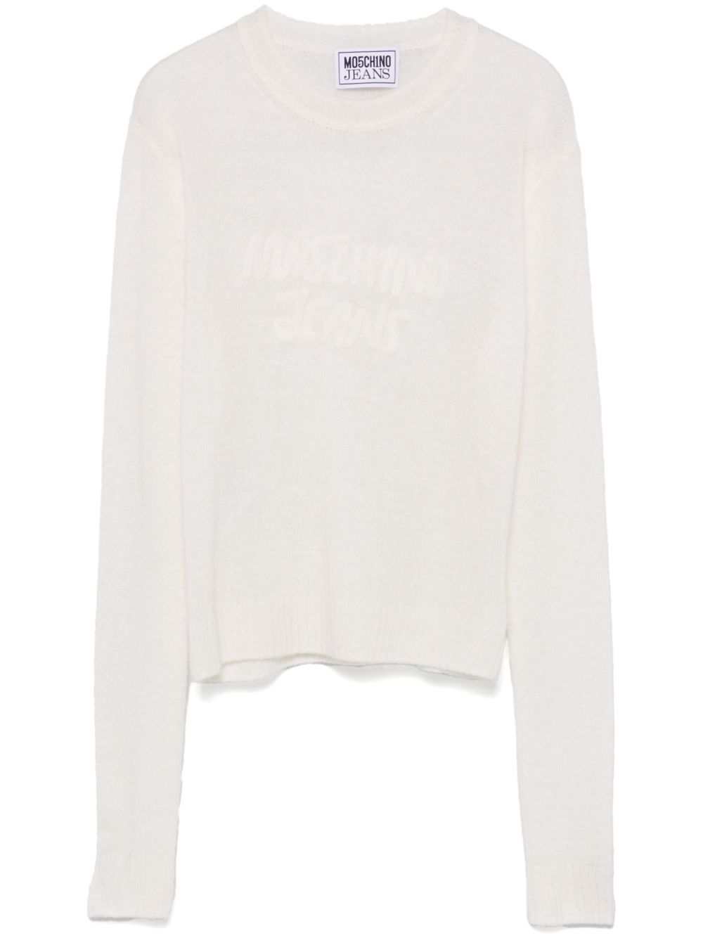 MOSCHINO JEANS logo刺绣毛衣 - 中性色