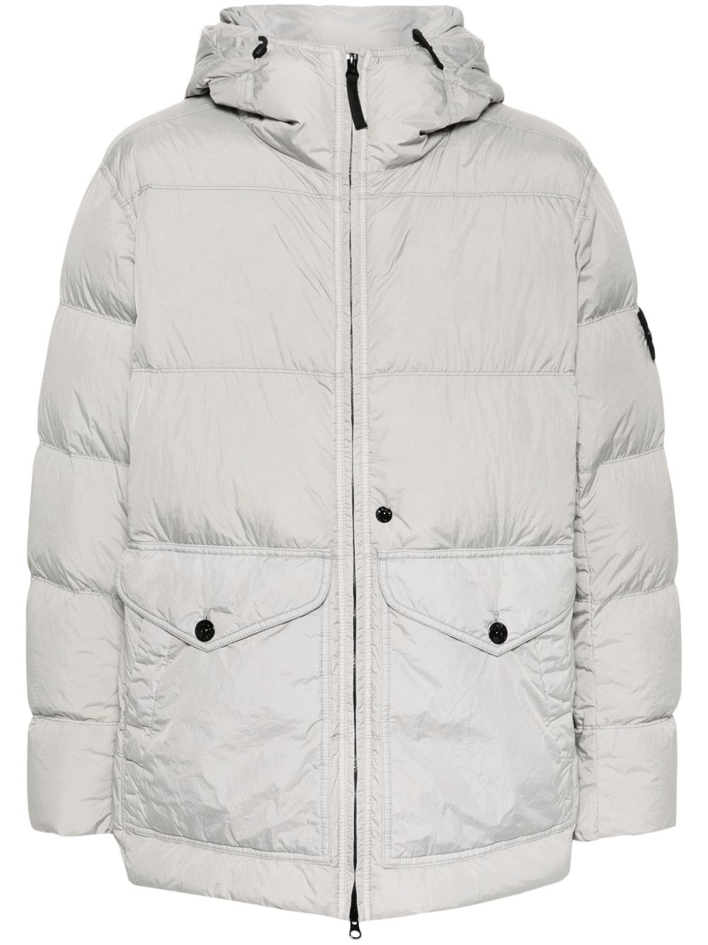 Stone Island 罗盘徽章填充夹克 - 灰色