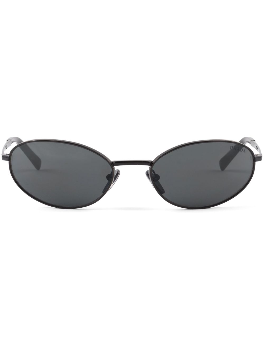 Prada Eyewear Prada PR A59S 椭圆框太阳眼镜 - 黑色