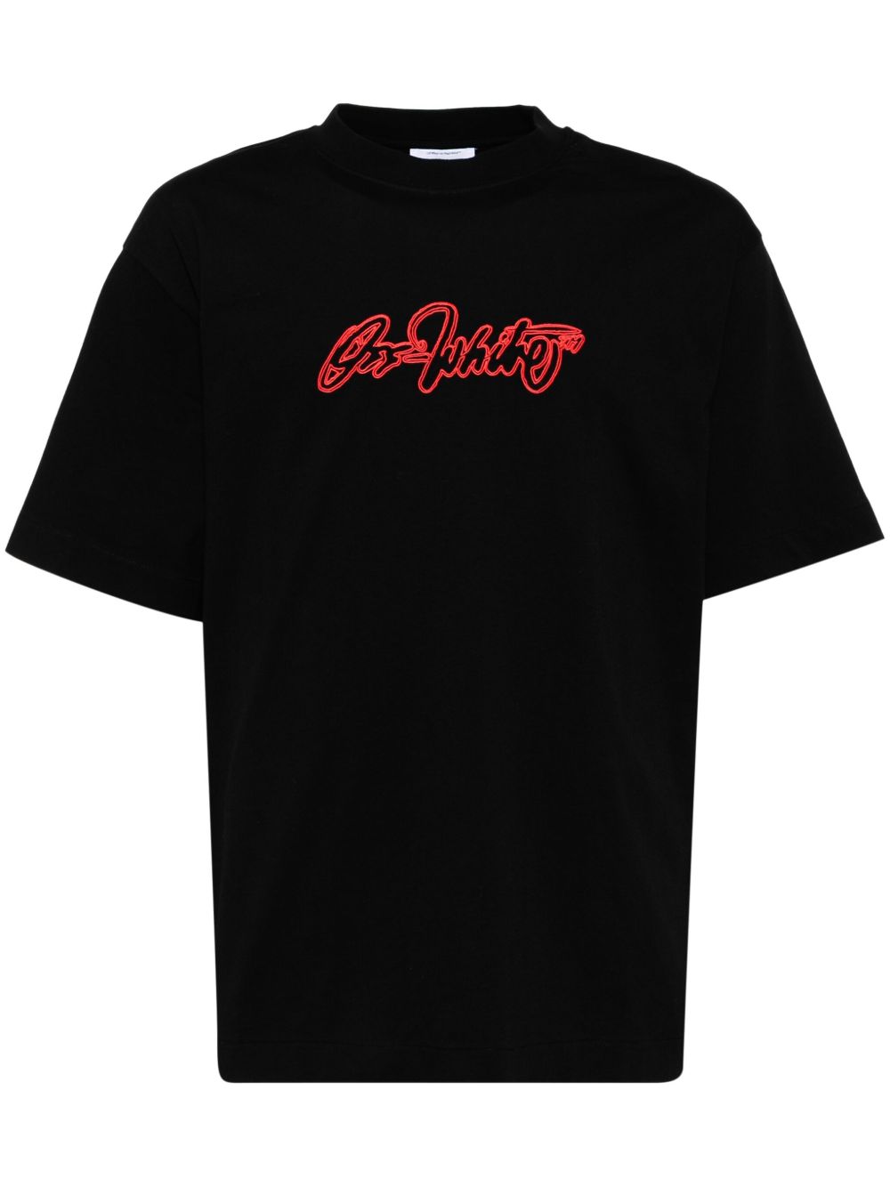 Off-White Script Outline Skate T恤 - 黑色