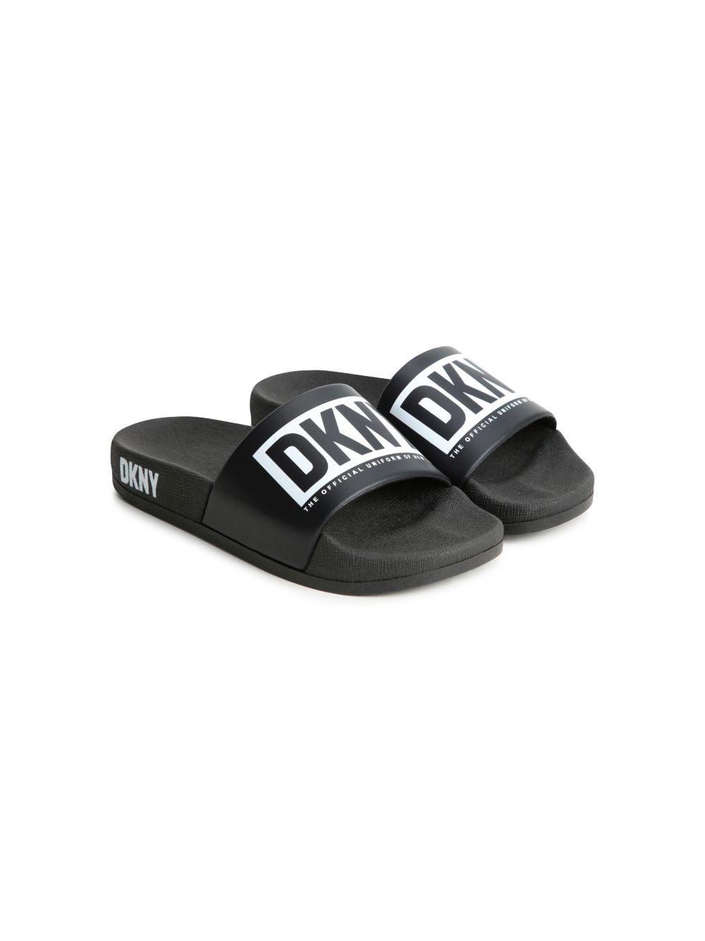 Dkny Kids logo印花防水拖鞋 - 黑色