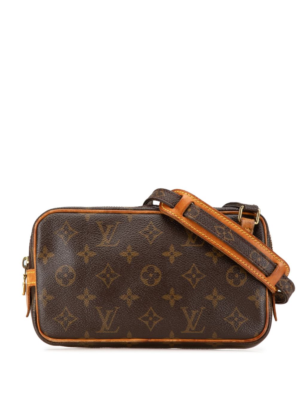 Louis Vuitton Pre-Owned Monogram Pochette Marly Bandouliere 斜挎包（2000年典藏款） - 褐色