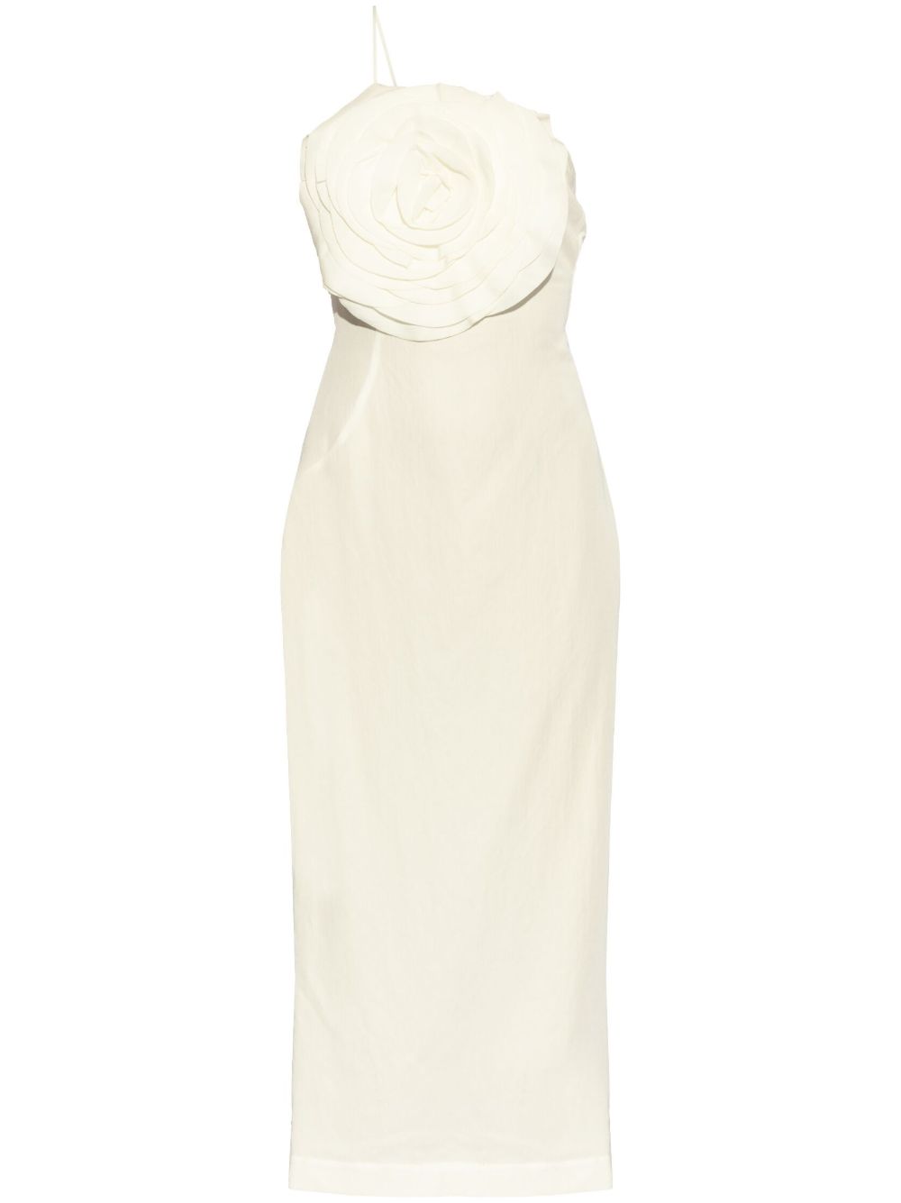 Blumarine single-shoulder midi dress - 中性色