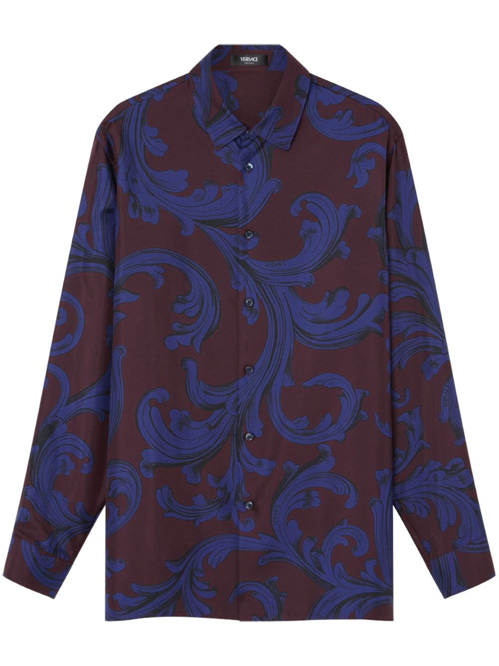 Versace Baroque Leaf 衬衫 - 褐色
