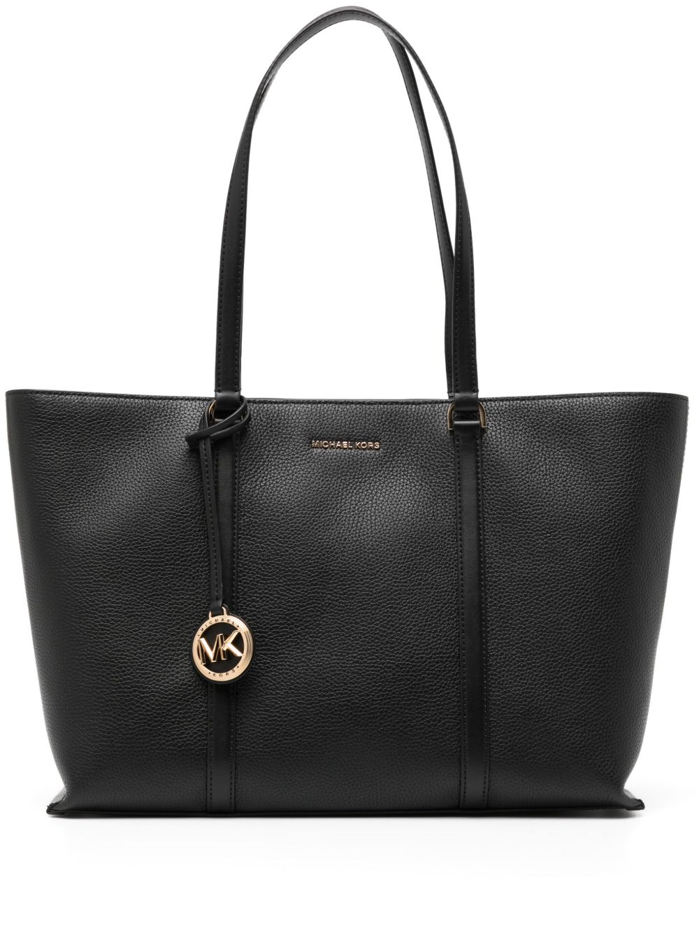 Michael Kors Temple 皮质大号托特包 - 黑色