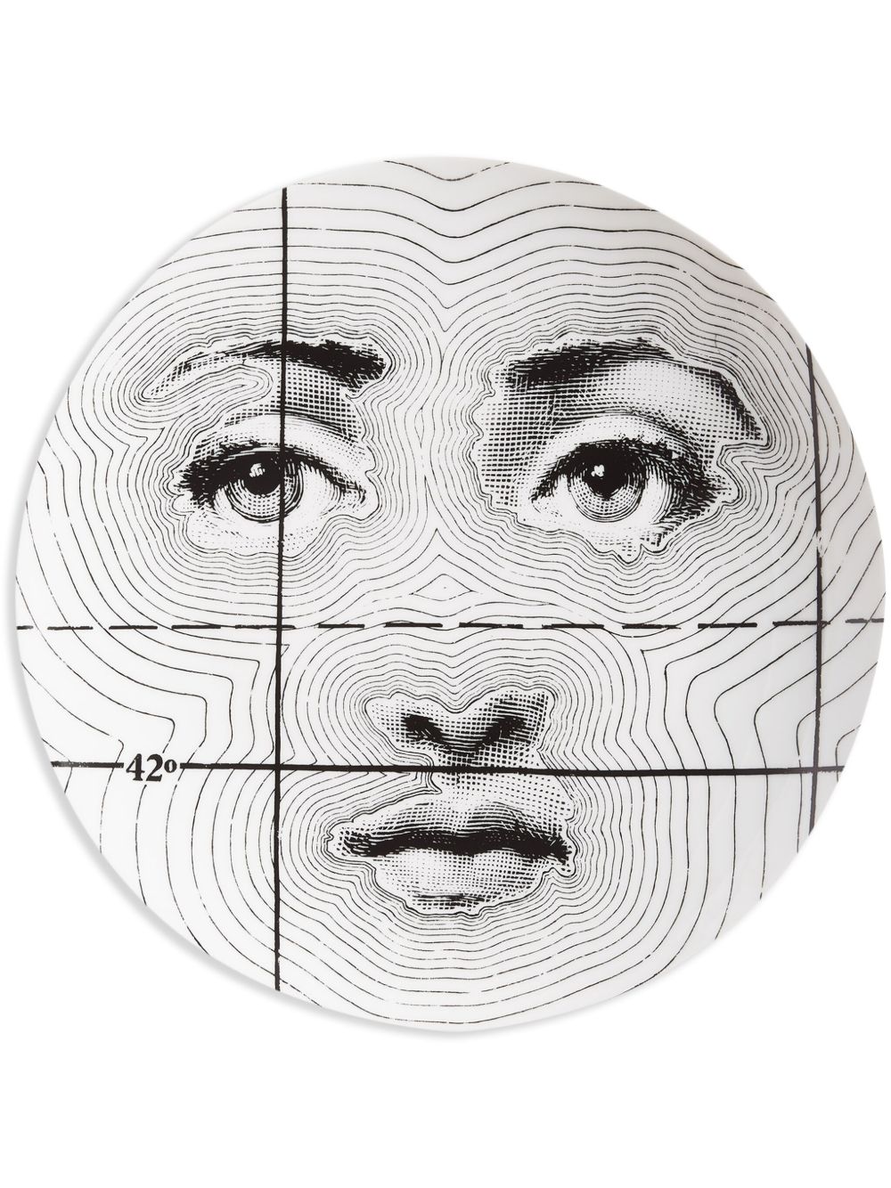 Fornasetti Tema e Variazioni N.99 手绘壁饰盘 - 白色