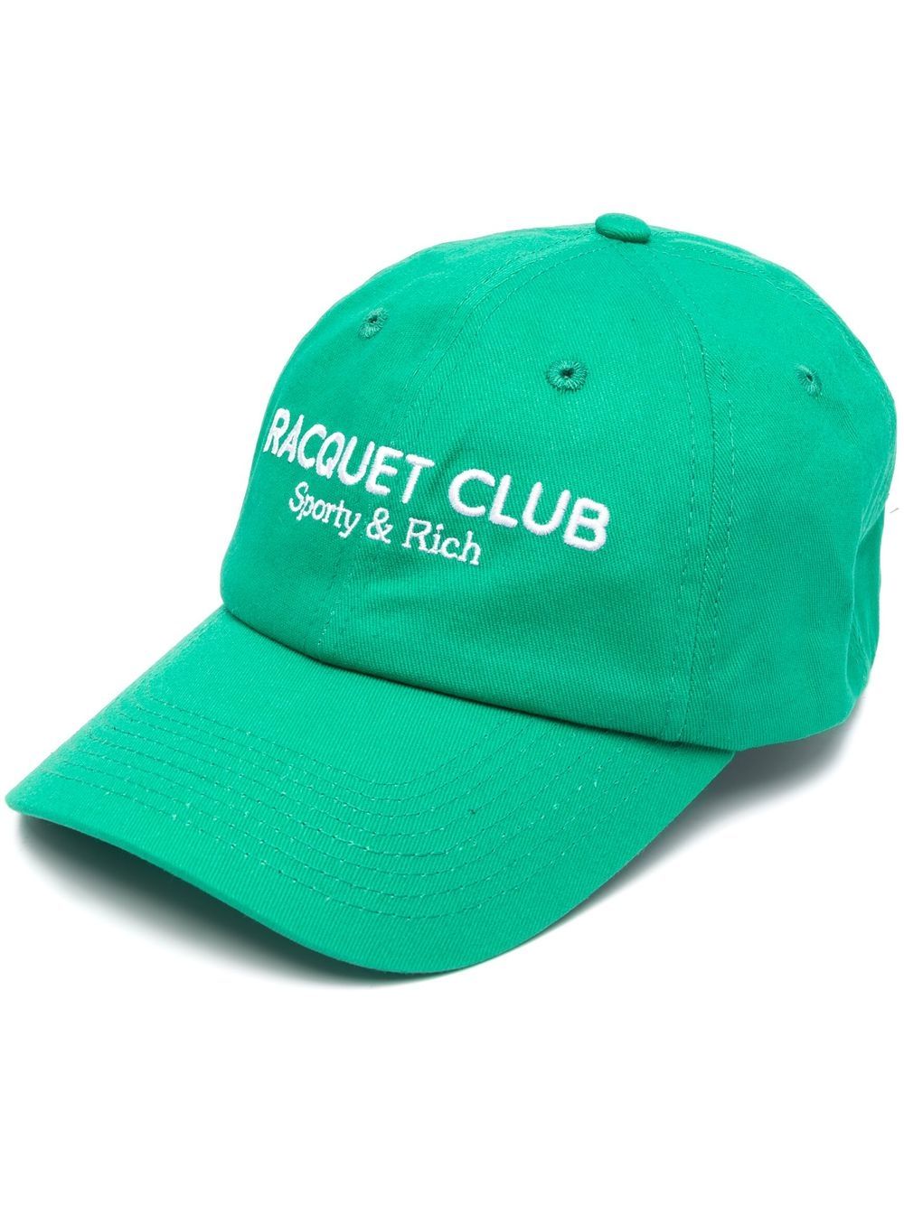 Sporty & Rich Racquet Club 刺绣棒球帽 - 绿色