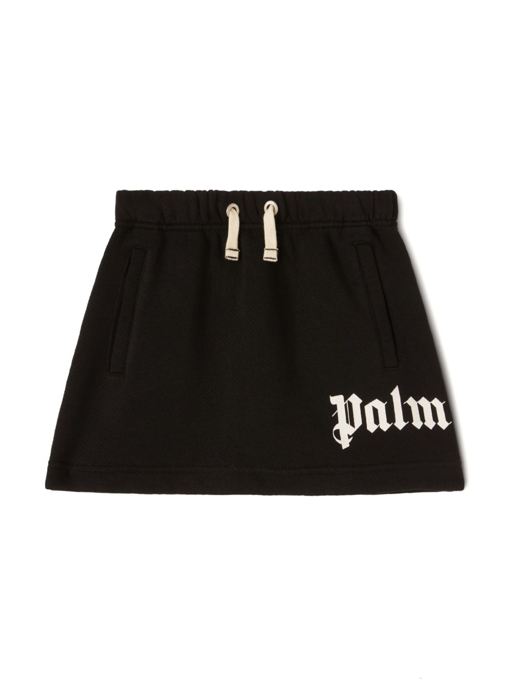 Palm Angels Kids logo印花短裤 - 黑色