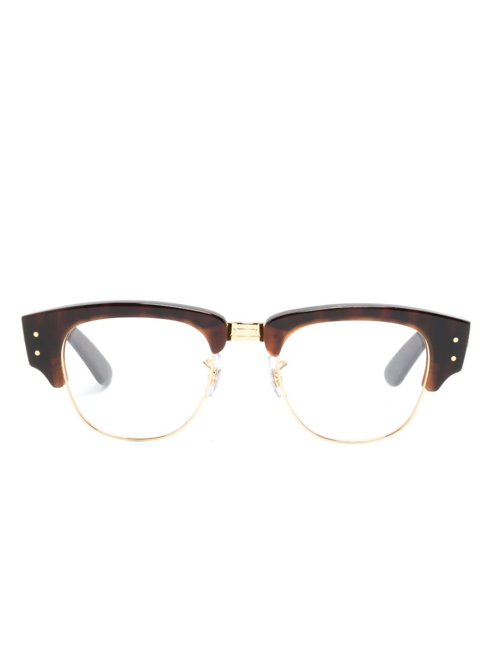 Ray-Ban Mega Clubmaster 玳瑁纹效果眼镜 - 褐色