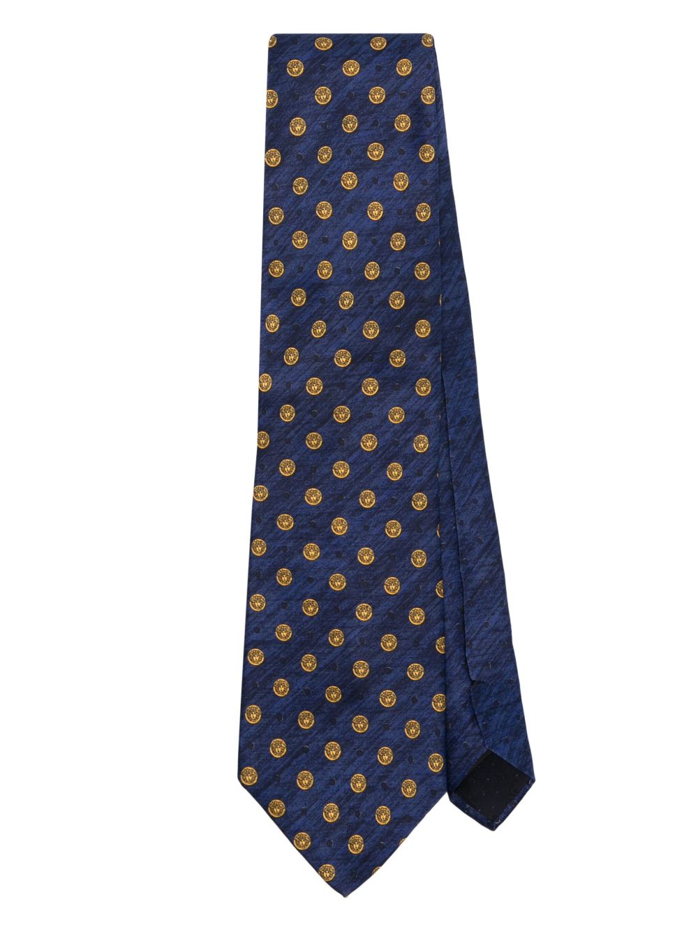 Versace Pre-Owned 美杜莎头纹印花真丝领带（1990年代典藏款） - 蓝色