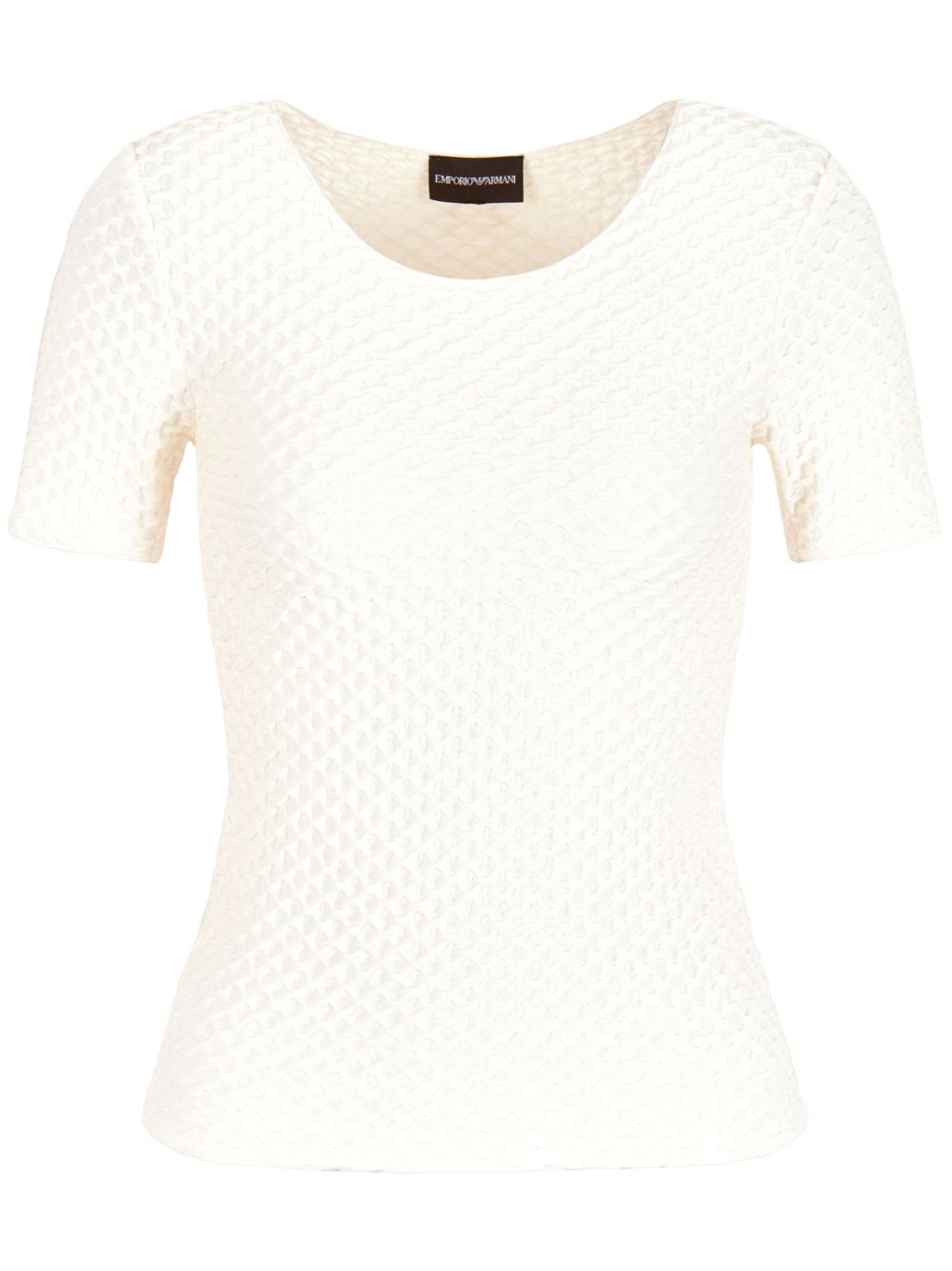 Emporio Armani ASV 短袖毛衣 - 白色