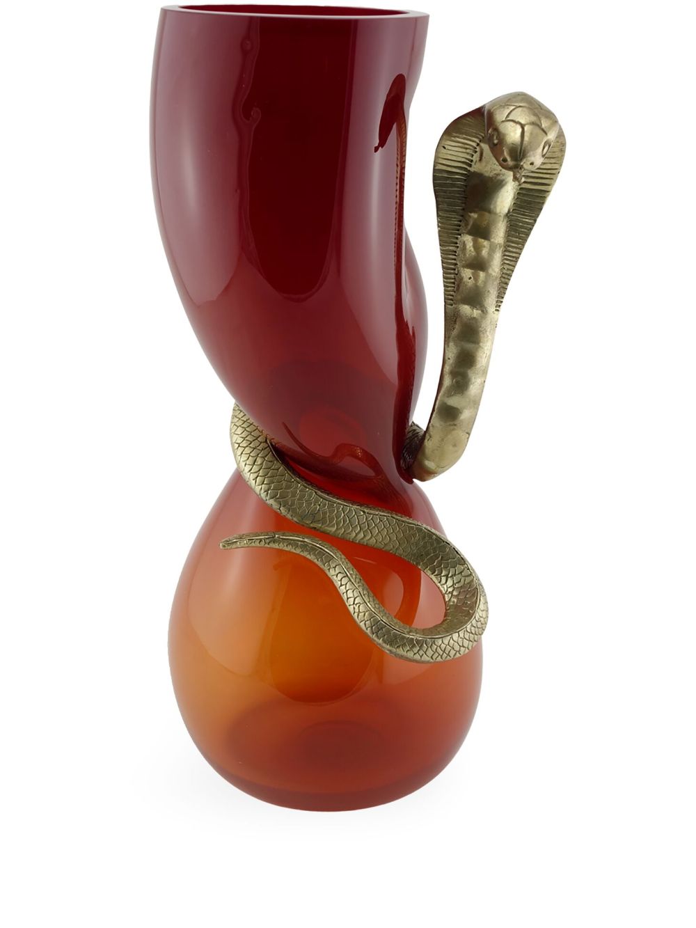 Vanessa Mitrani Cobra 玻璃花瓶（400毫米） - 红色
