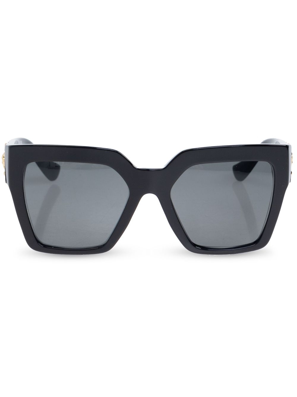Versace Eyewear 方框太阳眼镜 - 黑色