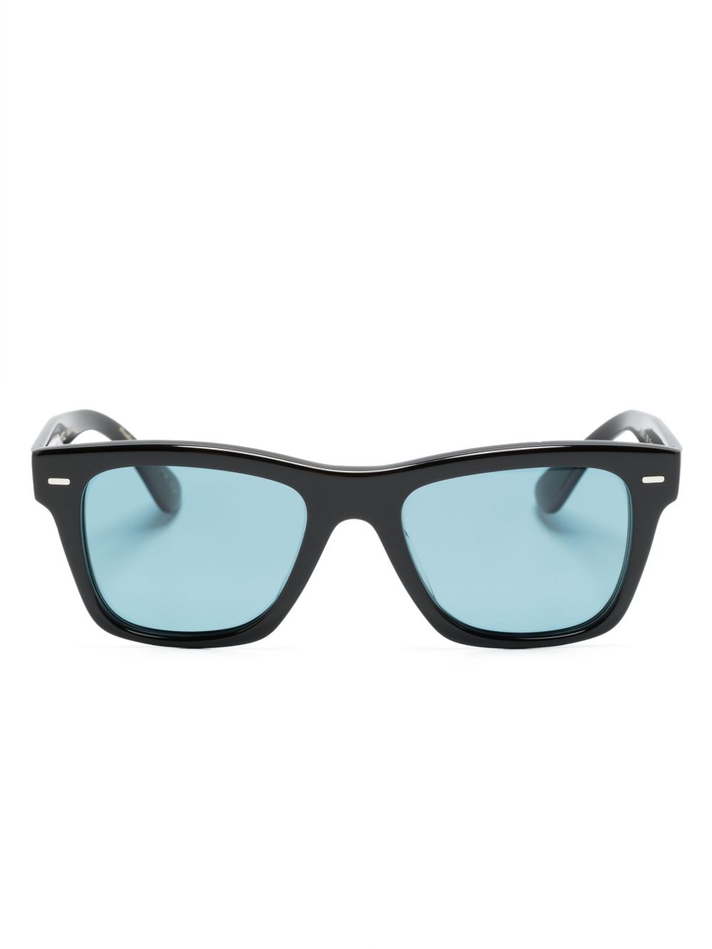 Oliver Peoples 有色镜片方框太阳眼镜 - 黑色
