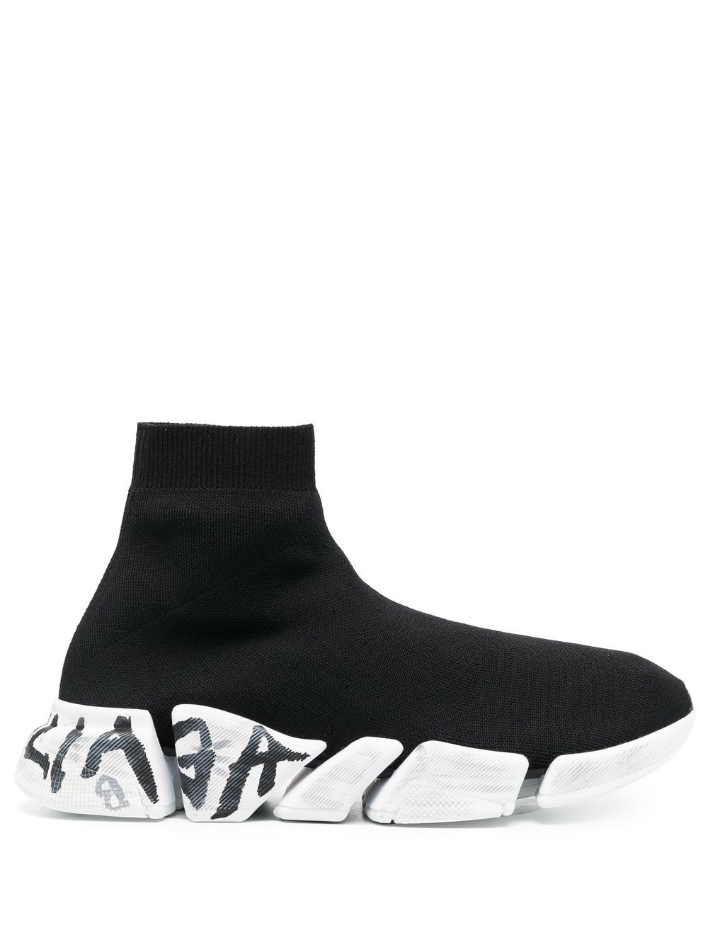 Balenciaga 巴黎世家 Speed 2.0 涂鸦运动鞋 - 黑色