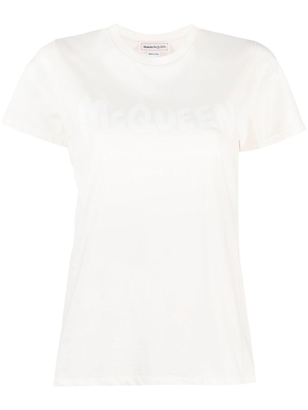 Alexander McQueen logo印花T恤 - 白色