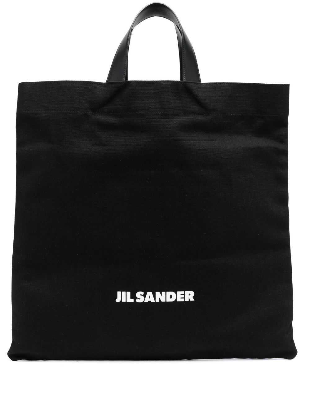 Jil Sander logo印花托特包 - 黑色