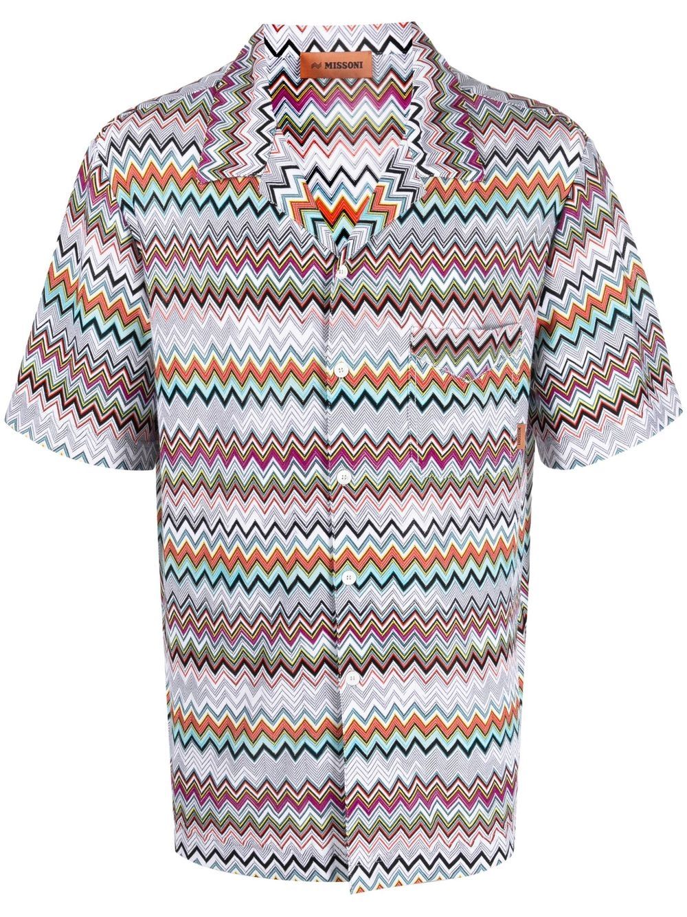 Missoni 大面积Z字形图案印花衬衫 - 灰色