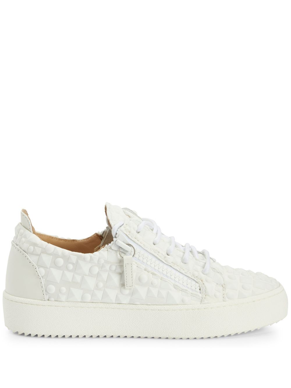 Giuseppe Zanotti Gail 铆钉运动鞋 - 白色