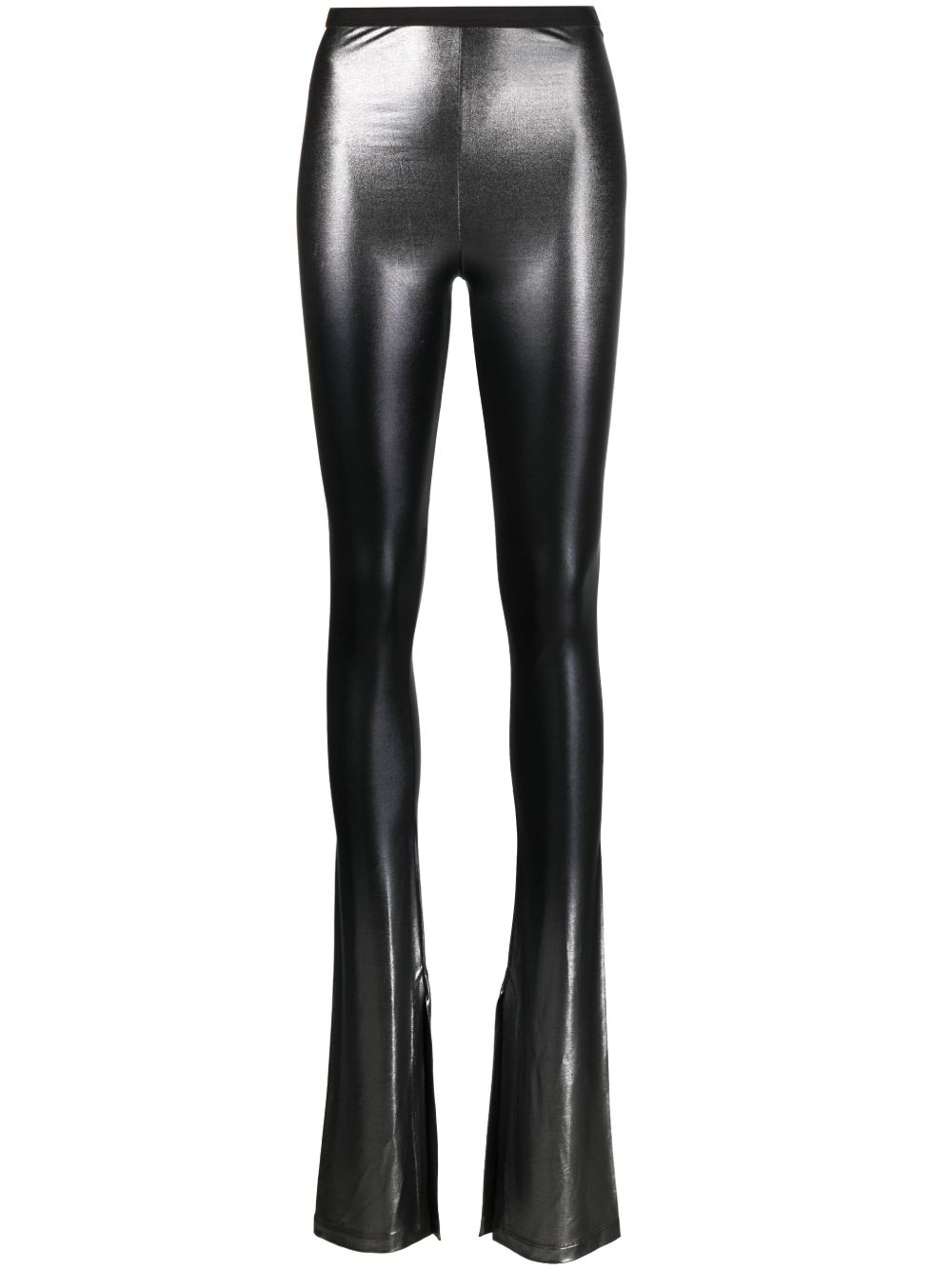 Rick Owens Lilies Carmen 金属感喇叭裤 - 银色