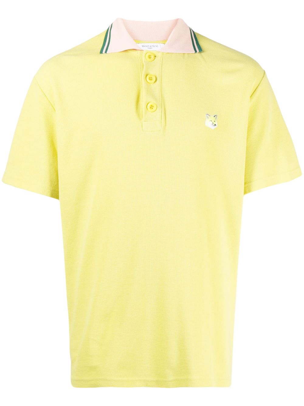 Maison Kitsuné 标贴polo衫 - 黄色