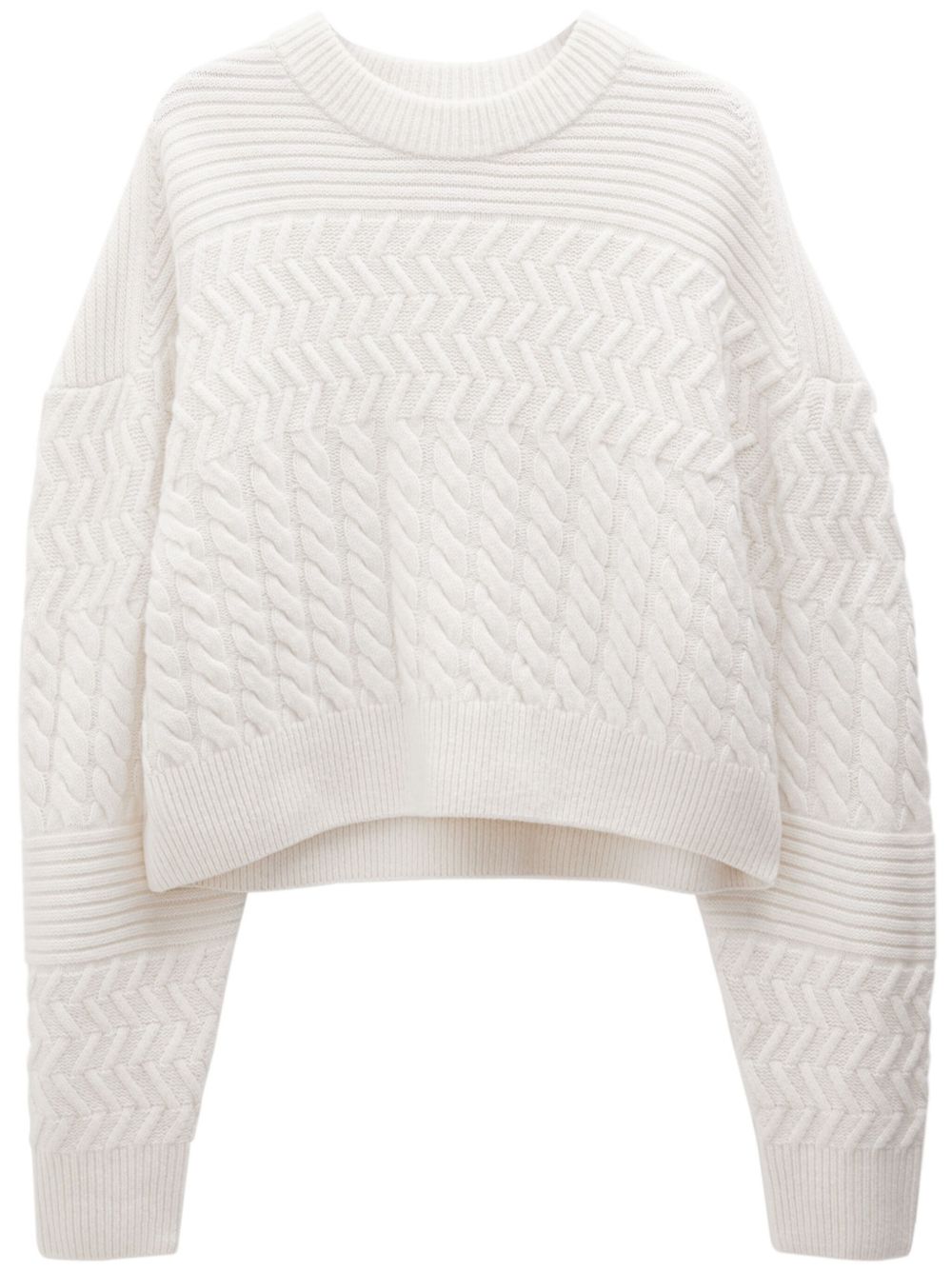 Filippa K Boxy 拼接羊毛毛衣 - 中性色