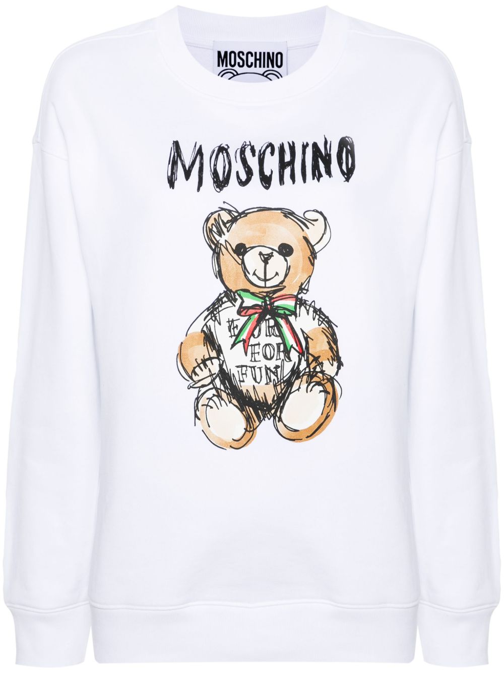 Moschino Teddy Bear 棉卫衣 - 白色