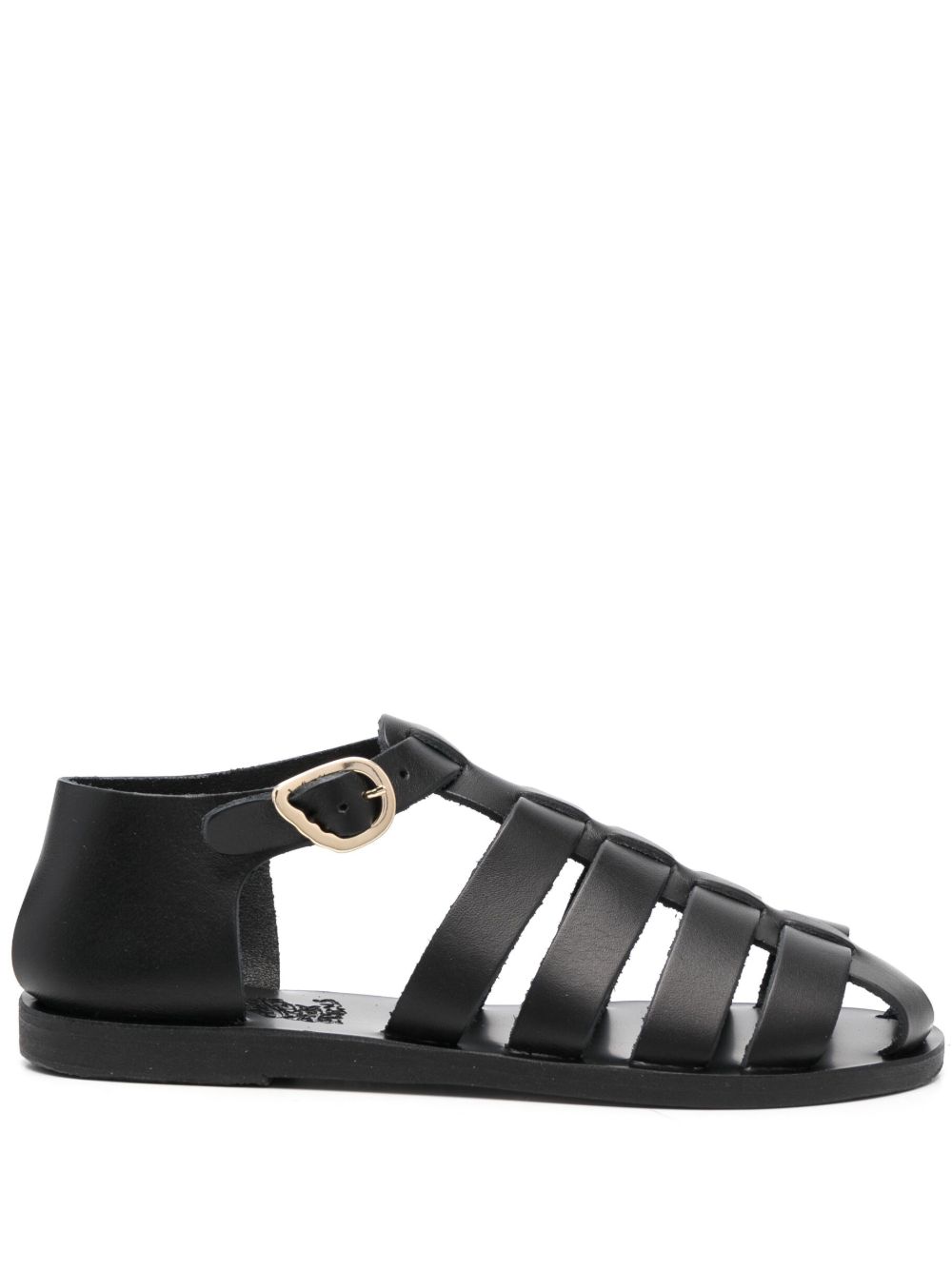 Ancient Greek Sandals Homeria 皮质凉鞋 - 黑色