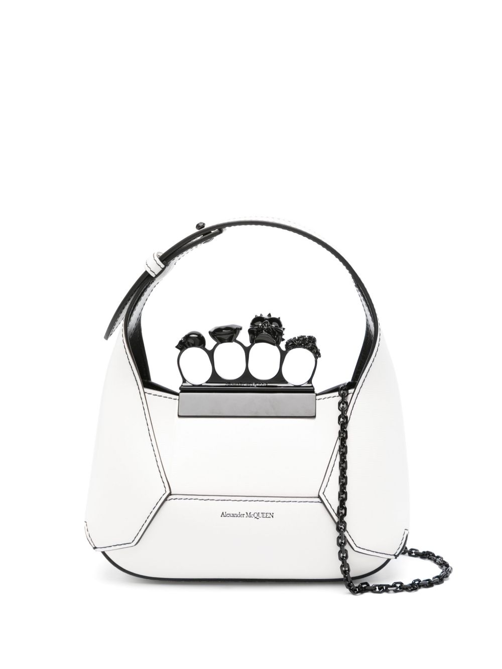 Alexander McQueen The Jewelled Hobo 迷你包 - 白色