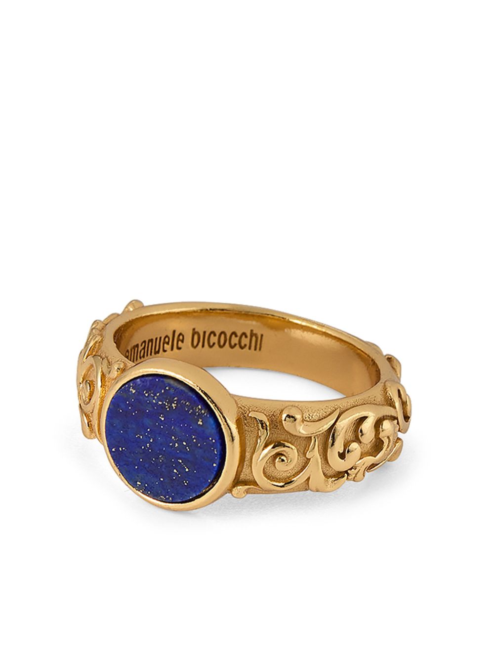 Emanuele Bicocchi 蔓藤雕刻骑士戒指 - 金色