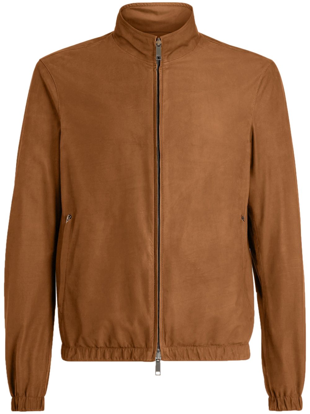Zegna 双面绒面皮夹克 - 褐色