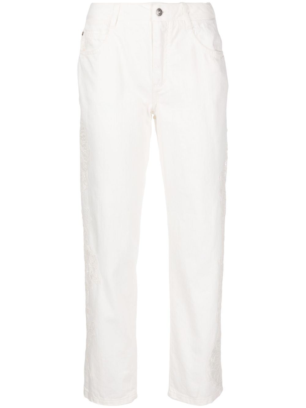 Ermanno Scervino 男友风棉长裤 - 白色