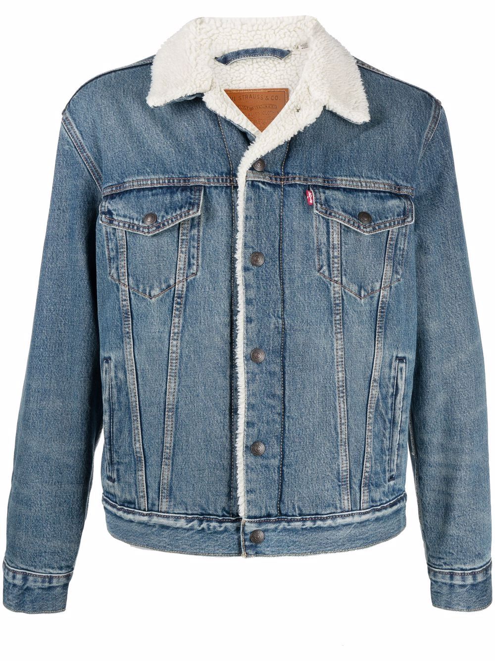 Levi's 衬里边饰牛仔外套 - 蓝色