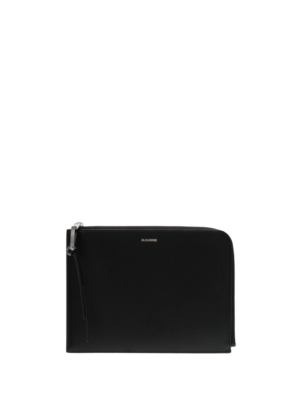 Jil Sander logo皮质中号卡夹 - 黑色