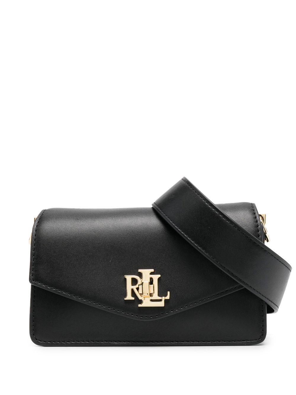 Lauren Ralph Lauren Tayler 19 小号斜挎包 - 黑色
