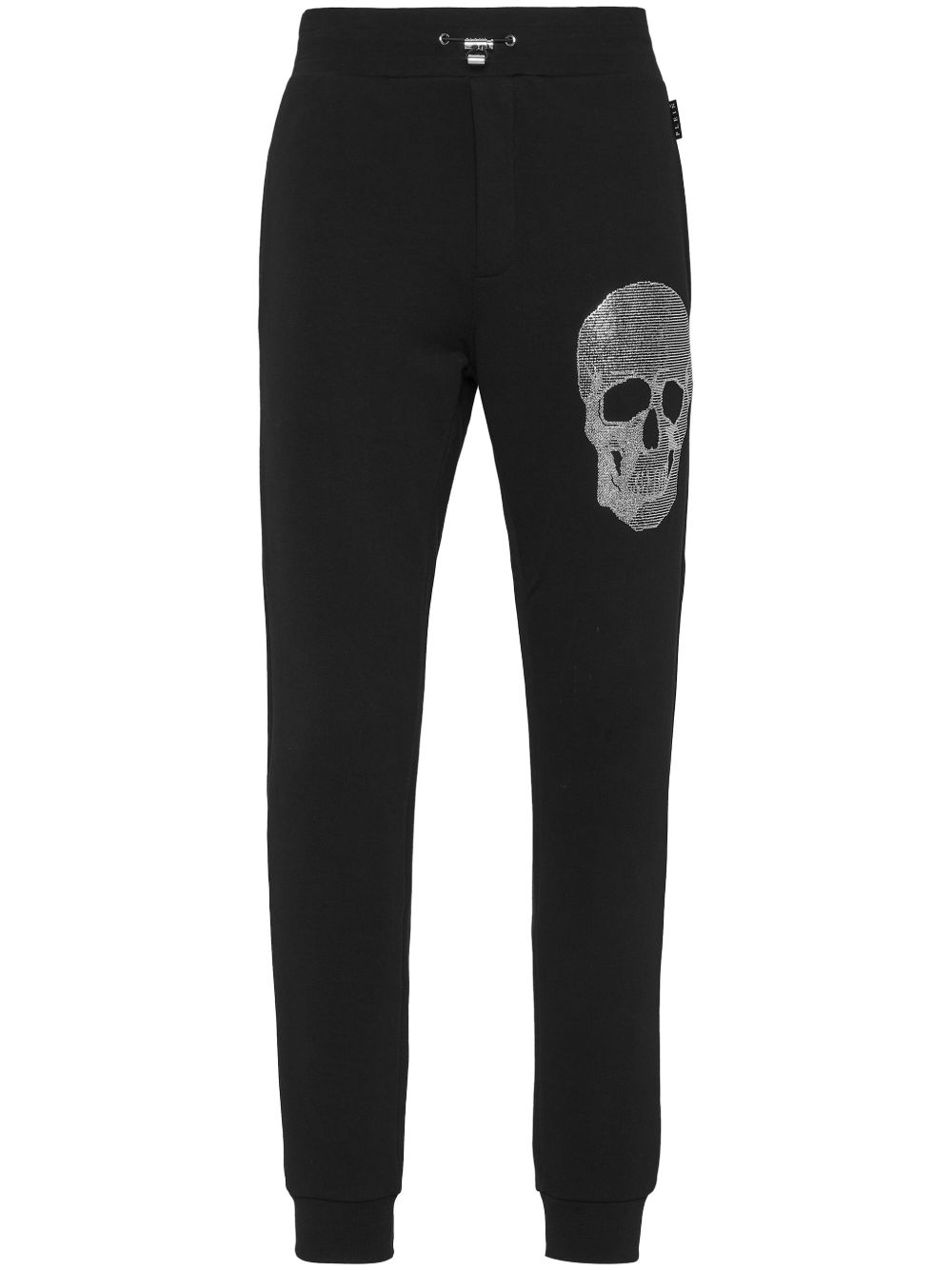Philipp Plein 水钻缀饰骷髅头运动裤 - 黑色