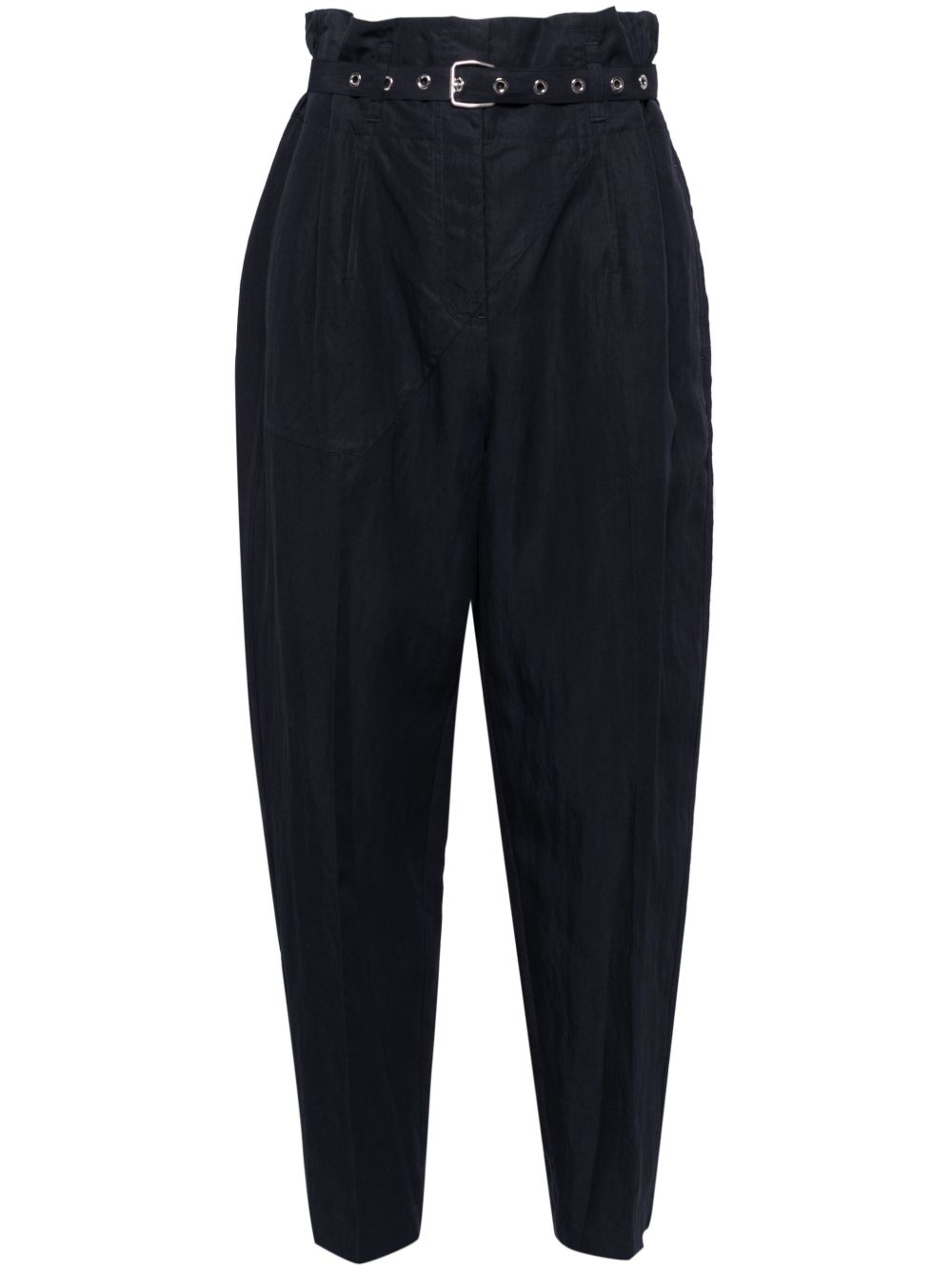3.1 Phillip Lim 束腰褶饰细节锥形裤 - 蓝色