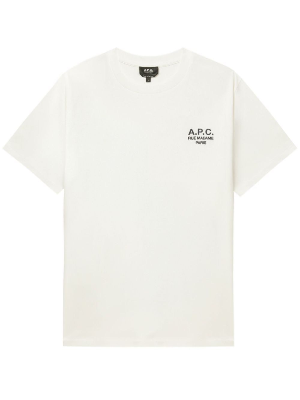 A.P.C. logo印花棉T恤 - 白色